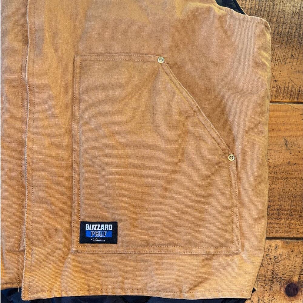 Walls Blizzard Pruf Mens Canvas Work Chore Hunting Vest Tan Full Zip Size 2XL - Picture 3 of 12